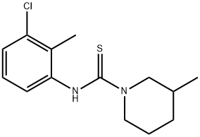 N-(3-chloro-2-methylphenyl)-3-methyl-1-piperidinecarbothioamide 구조식 이미지