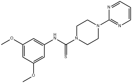 N-(3,5-dimethoxyphenyl)-4-(2-pyrimidinyl)-1-piperazinecarbothioamide 구조식 이미지