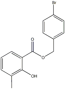 4-bromobenzyl 2-hydroxy-3-methylbenzoate Structure