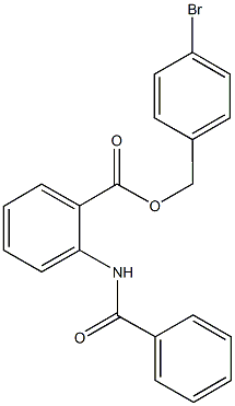 4-bromobenzyl 2-(benzoylamino)benzoate 구조식 이미지