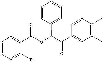 2-(3,4-dimethylphenyl)-2-oxo-1-phenylethyl 2-bromobenzoate Structure