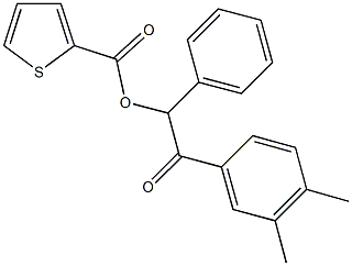 2-(3,4-dimethylphenyl)-2-oxo-1-phenylethyl 2-thiophenecarboxylate Structure