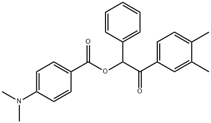 2-(3,4-dimethylphenyl)-2-oxo-1-phenylethyl 4-(dimethylamino)benzoate 구조식 이미지