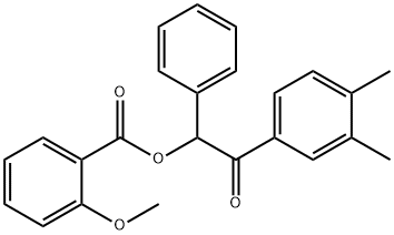 2-(3,4-dimethylphenyl)-2-oxo-1-phenylethyl 2-methoxybenzoate 구조식 이미지