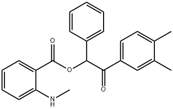 2-(3,4-dimethylphenyl)-2-oxo-1-phenylethyl 2-(methylamino)benzoate 구조식 이미지