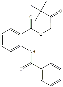 3,3-dimethyl-2-oxobutyl 2-(benzoylamino)benzoate 구조식 이미지