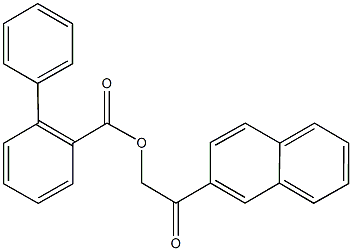 2-(2-naphthyl)-2-oxoethyl [1,1'-biphenyl]-2-carboxylate 구조식 이미지