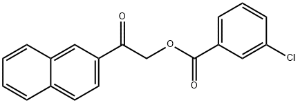 2-(2-naphthyl)-2-oxoethyl 3-chlorobenzoate Structure