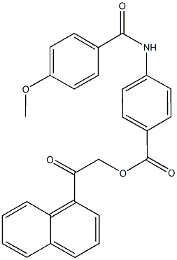 2-(1-naphthyl)-2-oxoethyl 4-[(4-methoxybenzoyl)amino]benzoate Structure