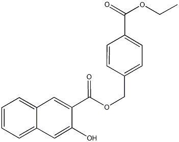 4-(ethoxycarbonyl)benzyl 3-hydroxy-2-naphthoate 구조식 이미지