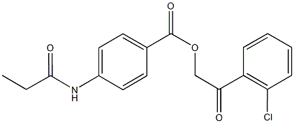 2-(2-chlorophenyl)-2-oxoethyl 4-(propionylamino)benzoate Structure