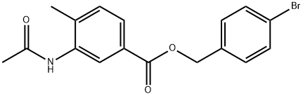 4-bromobenzyl 3-(acetylamino)-4-methylbenzoate Structure