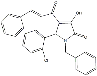 1-benzyl-5-(2-chlorophenyl)-4-cinnamoyl-3-hydroxy-1,5-dihydro-2H-pyrrol-2-one 구조식 이미지