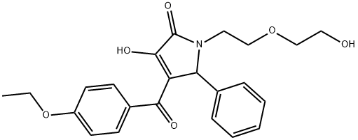 4-(4-ethoxybenzoyl)-3-hydroxy-1-[2-(2-hydroxyethoxy)ethyl]-5-phenyl-1,5-dihydro-2H-pyrrol-2-one 구조식 이미지