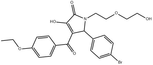 5-(4-bromophenyl)-4-(4-ethoxybenzoyl)-3-hydroxy-1-[2-(2-hydroxyethoxy)ethyl]-1,5-dihydro-2H-pyrrol-2-one 구조식 이미지