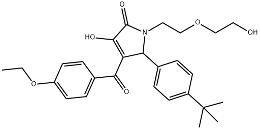 5-(4-tert-butylphenyl)-4-(4-ethoxybenzoyl)-3-hydroxy-1-[2-(2-hydroxyethoxy)ethyl]-1,5-dihydro-2H-pyrrol-2-one Structure