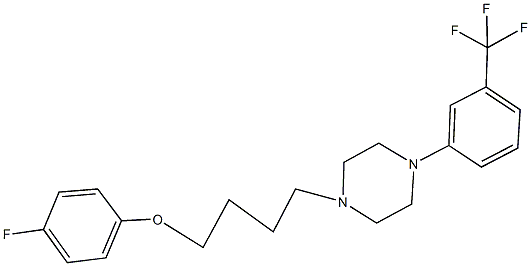 1-[4-(4-fluorophenoxy)butyl]-4-[3-(trifluoromethyl)phenyl]piperazine 구조식 이미지