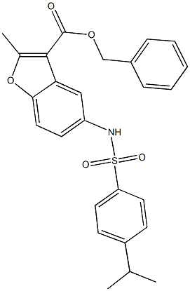 benzyl 5-{[(4-isopropylphenyl)sulfonyl]amino}-2-methyl-1-benzofuran-3-carboxylate Structure