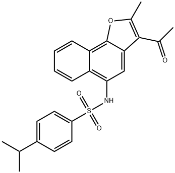 N-(3-acetyl-2-methylnaphtho[1,2-b]furan-5-yl)-4-isopropylbenzenesulfonamide Structure