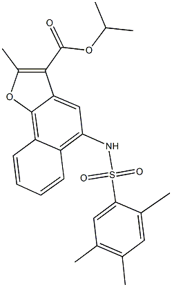 isopropyl 2-methyl-5-{[(2,4,5-trimethylphenyl)sulfonyl]amino}naphtho[1,2-b]furan-3-carboxylate 구조식 이미지