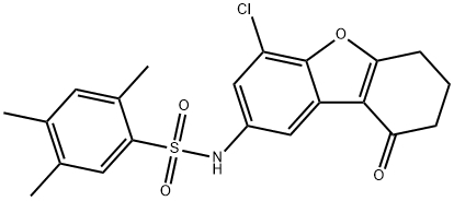 N-(4-chloro-9-oxo-6,7,8,9-tetrahydrodibenzo[b,d]furan-2-yl)-2,4,5-trimethylbenzenesulfonamide Structure