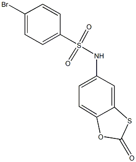 4-bromo-N-(2-oxo-1,3-benzoxathiol-5-yl)benzenesulfonamide 구조식 이미지