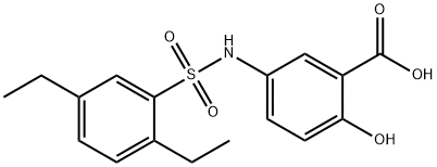5-{[(2,5-diethylphenyl)sulfonyl]amino}-2-hydroxybenzoic acid Structure