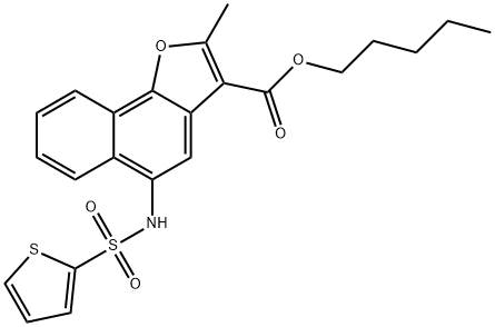 pentyl 2-methyl-5-[(2-thienylsulfonyl)amino]naphtho[1,2-b]furan-3-carboxylate Structure