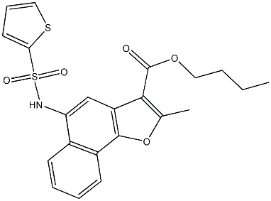 butyl 2-methyl-5-[(2-thienylsulfonyl)amino]naphtho[1,2-b]furan-3-carboxylate Structure