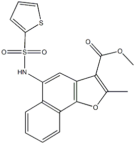 methyl 2-methyl-5-[(2-thienylsulfonyl)amino]naphtho[1,2-b]furan-3-carboxylate Structure