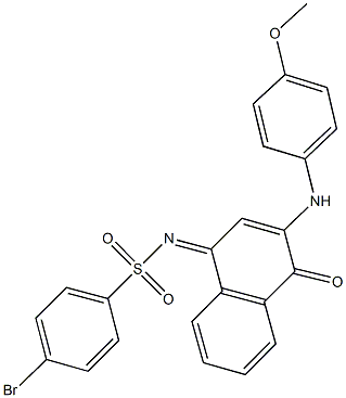 4-bromo-N-(3-(4-methoxyanilino)-4-oxo-1(4H)-naphthalenylidene)benzenesulfonamide Structure