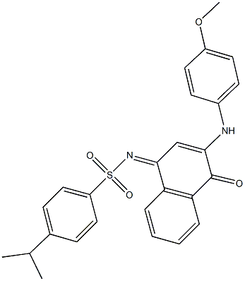 4-isopropyl-N-(3-(4-methoxyanilino)-4-oxo-1(4H)-naphthalenylidene)benzenesulfonamide 구조식 이미지