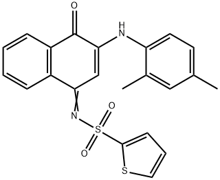 N-(3-(2,4-dimethylanilino)-4-oxo-1(4H)-naphthalenylidene)-2-thiophenesulfonamide Structure