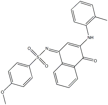 4-methoxy-N-(4-oxo-3-(2-toluidino)-1(4H)-naphthalenylidene)benzenesulfonamide 구조식 이미지