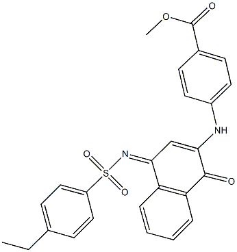 methyl 4-[(4-{[(4-ethylphenyl)sulfonyl]imino}-1-oxo-1,4-dihydro-2-naphthalenyl)amino]benzoate 구조식 이미지