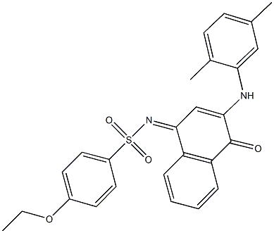 N-(3-(2,5-dimethylanilino)-4-oxo-1(4H)-naphthalenylidene)-4-ethoxybenzenesulfonamide 구조식 이미지