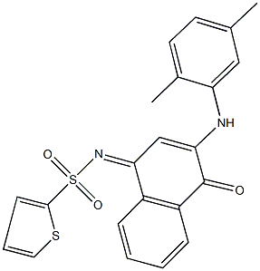 N-(3-(2,5-dimethylanilino)-4-oxo-1(4H)-naphthalenylidene)-2-thiophenesulfonamide 구조식 이미지