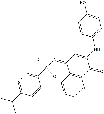 N-(3-(4-hydroxyanilino)-4-oxo-1(4H)-naphthalenylidene)-4-isopropylbenzenesulfonamide 구조식 이미지