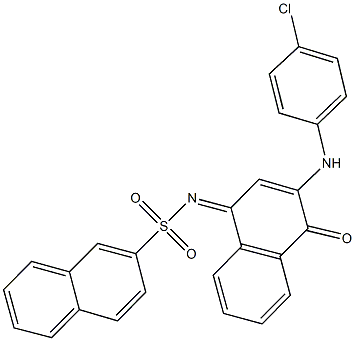 N-(3-(4-chloroanilino)-4-oxo-1(4H)-naphthalenylidene)-2-naphthalenesulfonamide 구조식 이미지