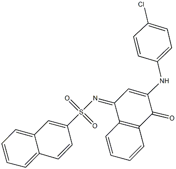 N-(3-(4-chloroanilino)-4-oxo-1(4H)-naphthalenylidene)-2-naphthalenesulfonamide Structure