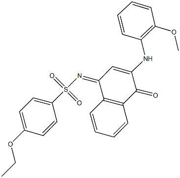 4-ethoxy-N-(3-(2-methoxyanilino)-4-oxo-1(4H)-naphthalenylidene)benzenesulfonamide 구조식 이미지
