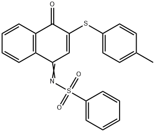 N-(3-[(4-methylphenyl)sulfanyl]-4-oxo-1(4H)-naphthalenylidene)benzenesulfonamide Structure