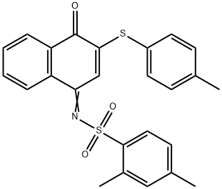 2,4-dimethyl-N-(3-[(4-methylphenyl)sulfanyl]-4-oxo-1(4H)-naphthalenylidene)benzenesulfonamide Structure