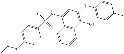 4-ethoxy-N-{4-hydroxy-3-[(4-methylphenyl)sulfanyl]-1-naphthyl}benzenesulfonamide Structure