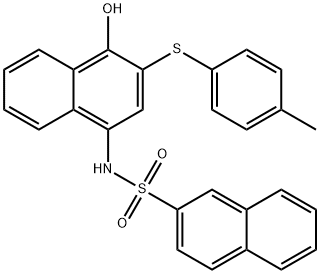 N-{4-hydroxy-3-[(4-methylphenyl)sulfanyl]-1-naphthyl}-2-naphthalenesulfonamide Structure