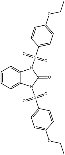 1,3-bis[(4-ethoxyphenyl)sulfonyl]-1,3-dihydro-2H-benzimidazol-2-one 구조식 이미지