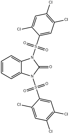 1,3-bis[(2,4,5-trichlorophenyl)sulfonyl]-1,3-dihydro-2H-benzimidazol-2-one Structure
