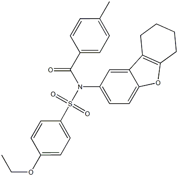 4-ethoxy-N-(4-methylbenzoyl)-N-(6,7,8,9-tetrahydrodibenzo[b,d]furan-2-yl)benzenesulfonamide Structure