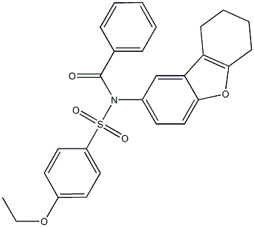 N-benzoyl-4-ethoxy-N-(6,7,8,9-tetrahydrodibenzo[b,d]furan-2-yl)benzenesulfonamide 구조식 이미지