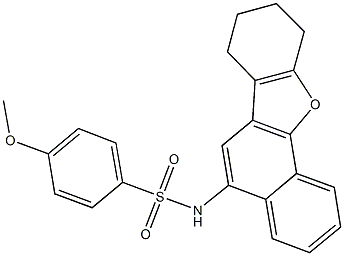 4-methoxy-N-(7,8,9,10-tetrahydronaphtho[1,2-b][1]benzofuran-5-yl)benzenesulfonamide 구조식 이미지